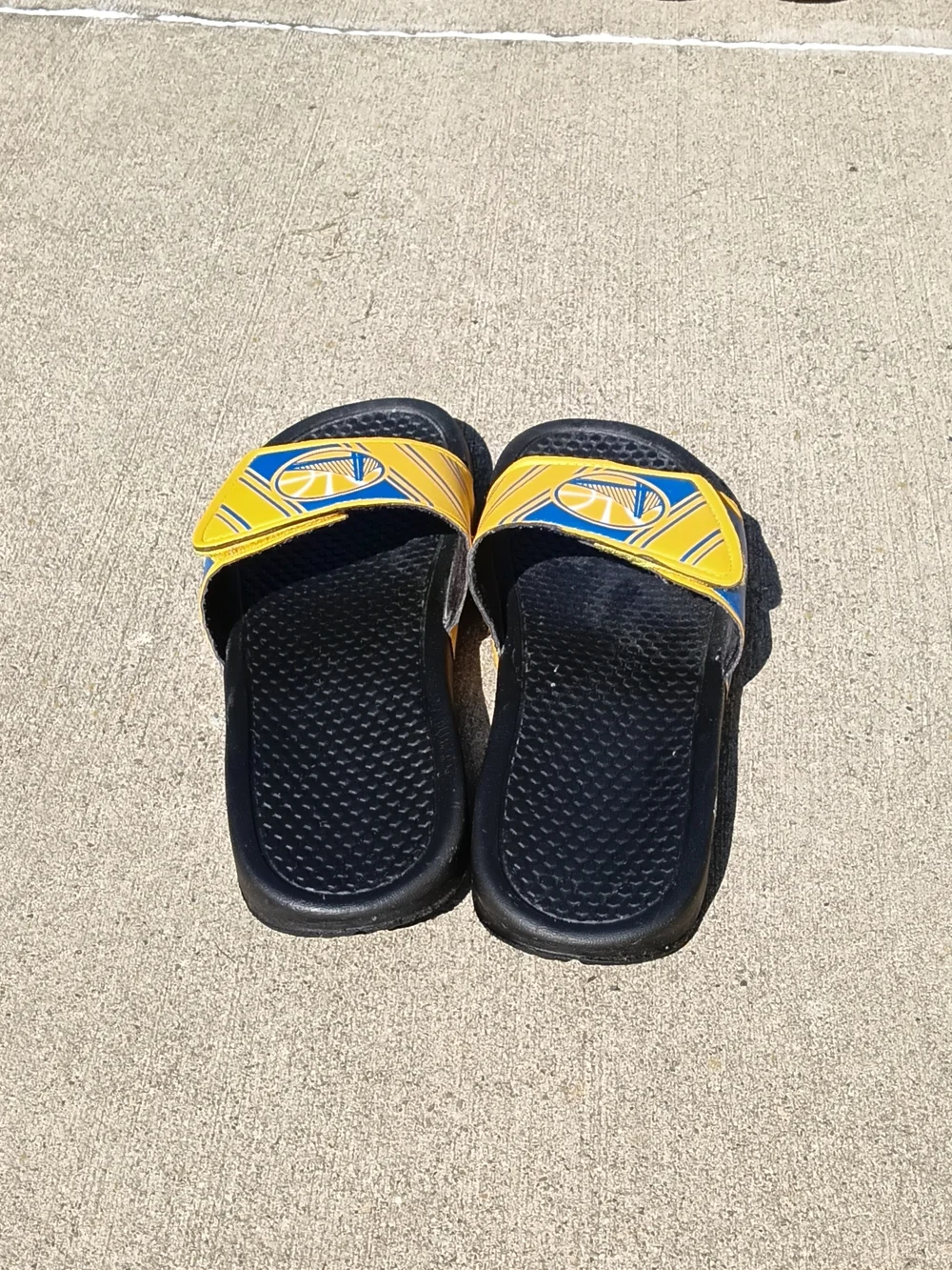 Golden State Warriors Men's NBA Legacy Sports Slides Sandals Size 9-10